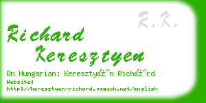 richard keresztyen business card